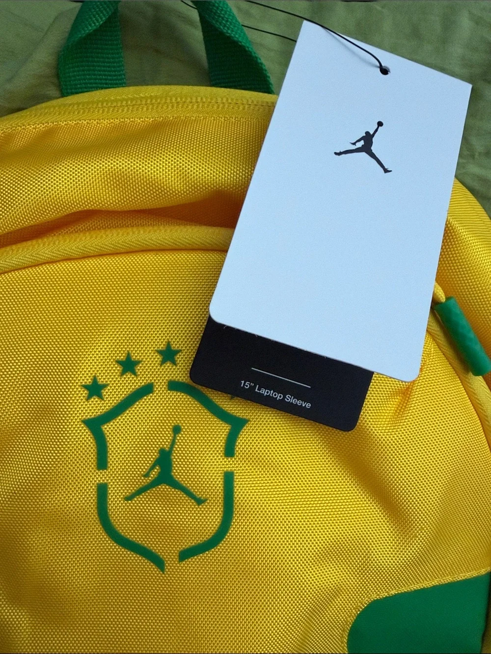 Jordan FIFA Brasil Yellow and Green Logo Backpack